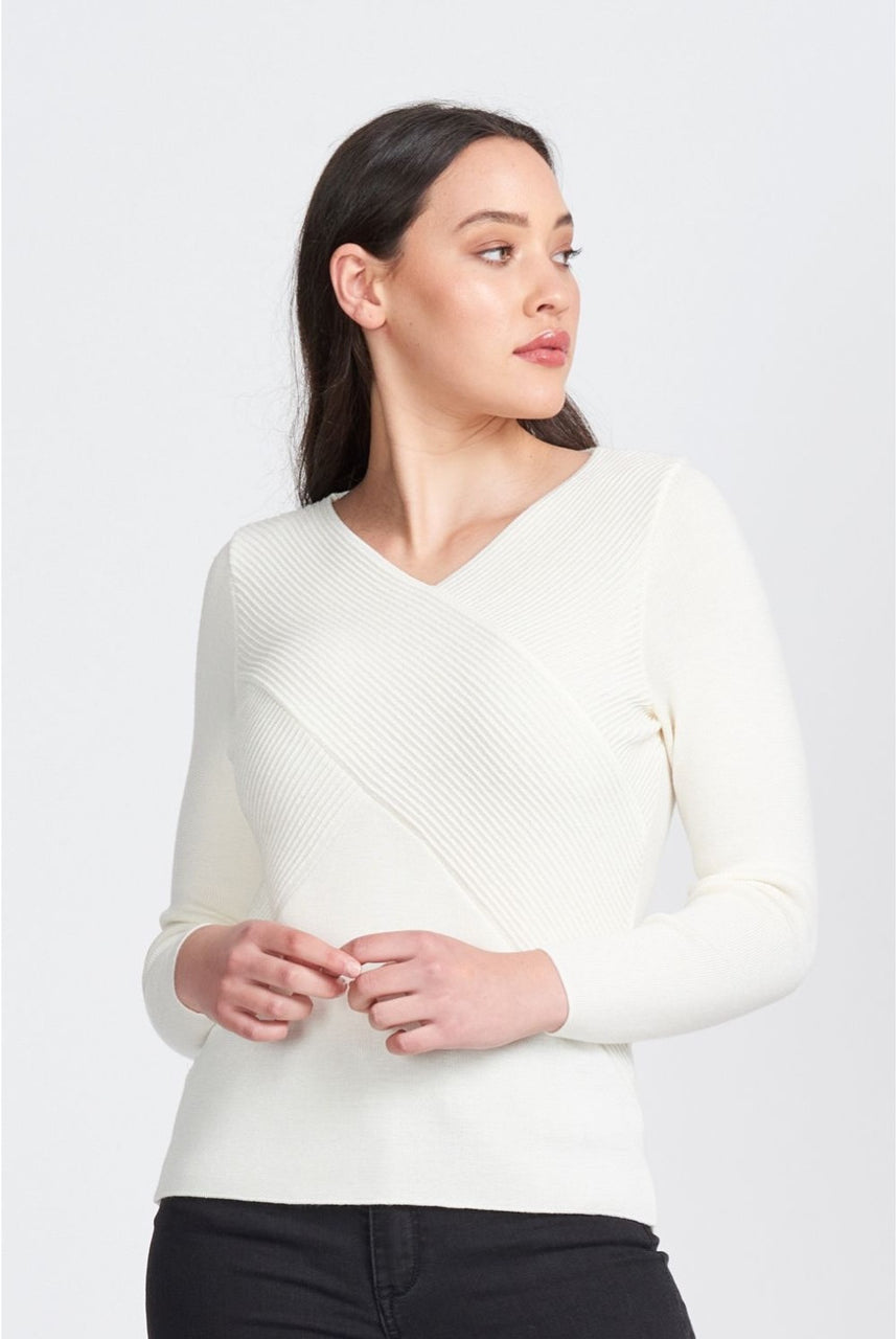 Royal Merino - 100% Merino Rib Wrap V (RM2055) Natural