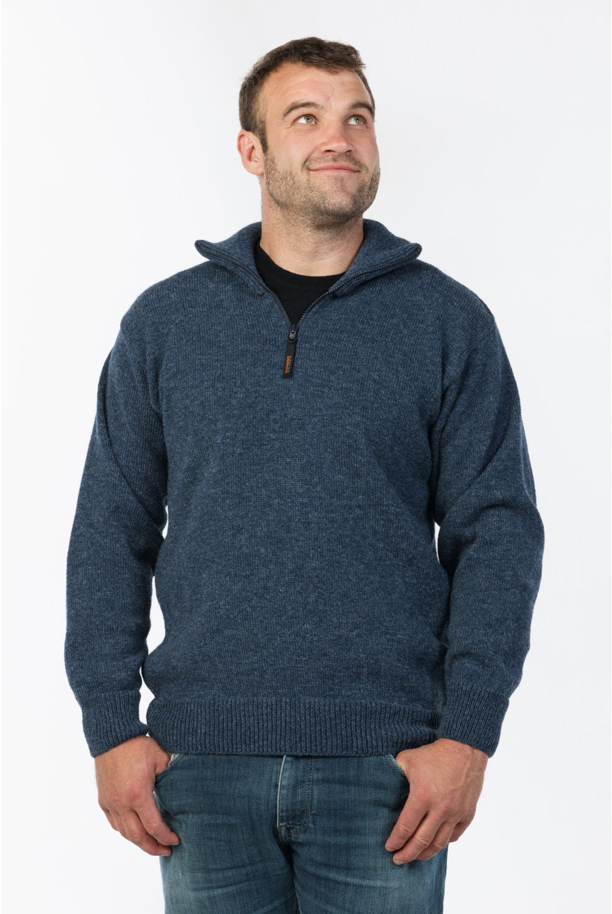MKM - 100% Wool Northwester w/ Suede Patches (MS1742) Flint