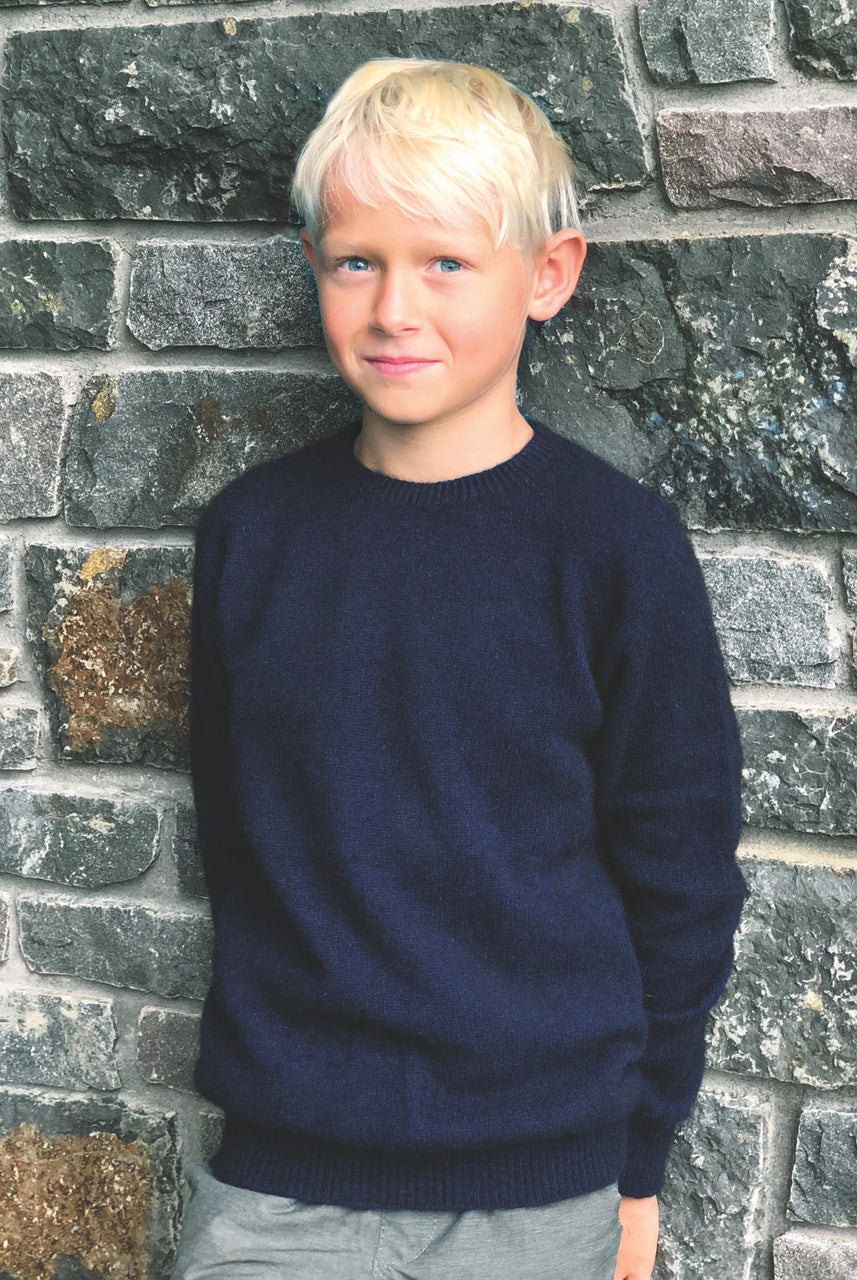 Cosy Kiwi - Merino & Possum Kids Plain Crew Neck Jumper (CK705)