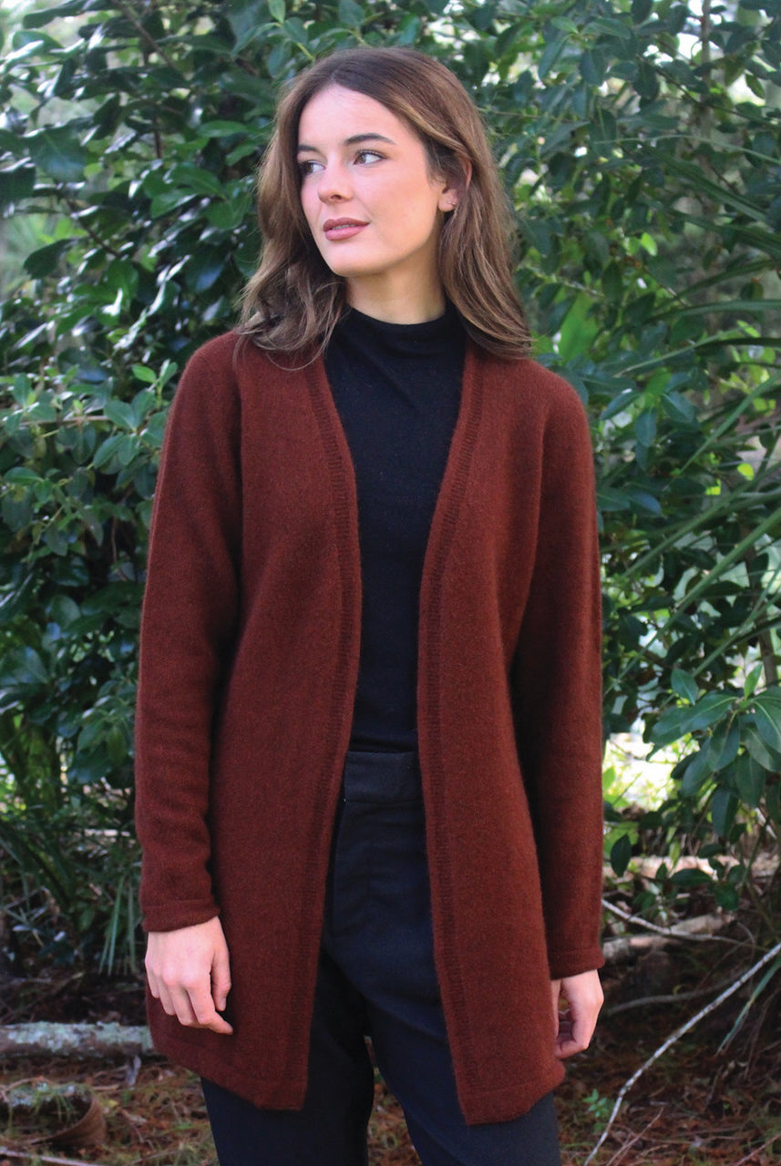 Lothlorian - Merino & Possum Curb Jacket (9785)Russet