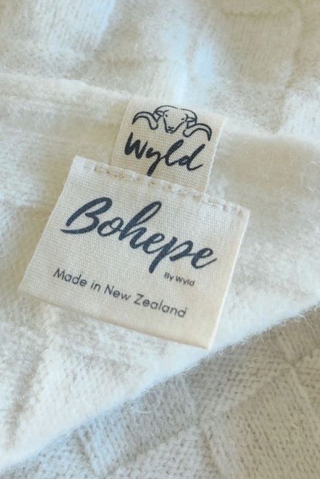 Wyld - Bohepe Wool Basket Weave Blanket Throw (BBW001)