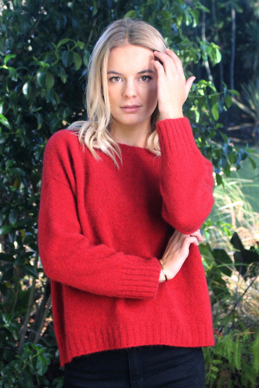 Zinity - Merino & Possum Vapour Jumper (Z155) Red