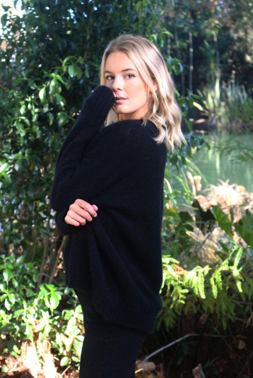 Zinity - Merino & Possum Vapour Jumper (Z155) Black