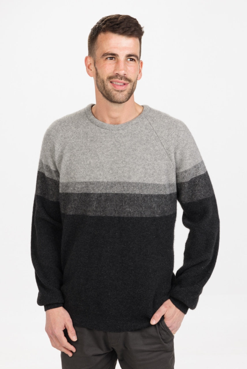 Native World - Mens Gradient Crew (NE432) Silver.