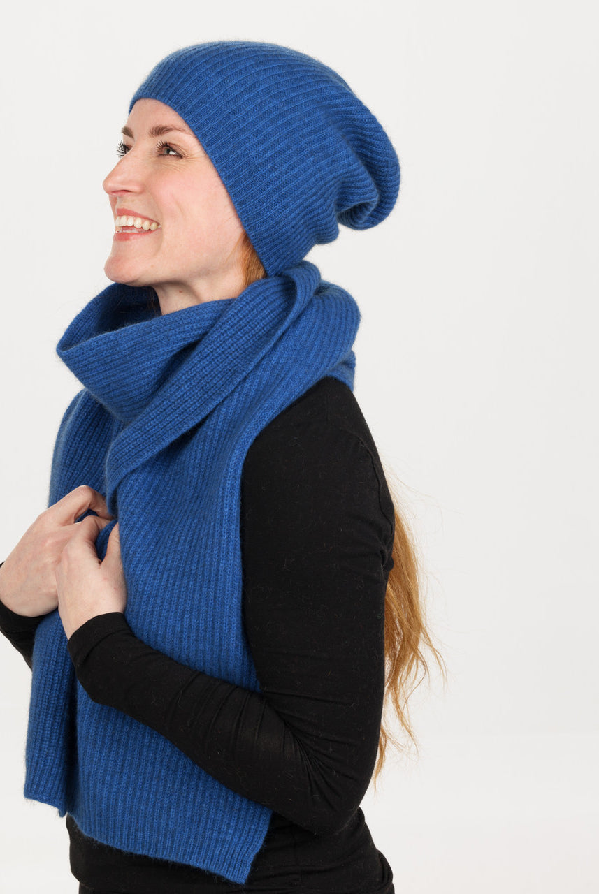 Native World - Merino & Possum Slouch Beanie (NX677) Cornflower