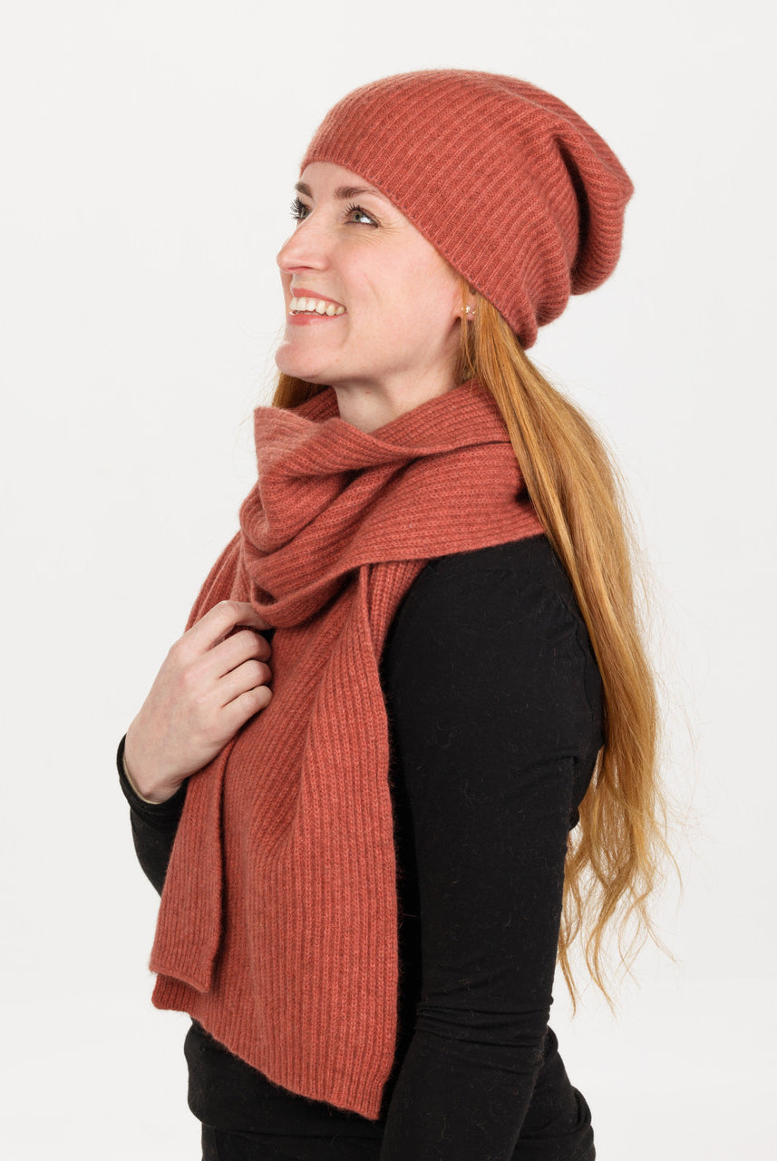 Native World - Merino & Possum Slouch Scarf (NX876) Rosewood