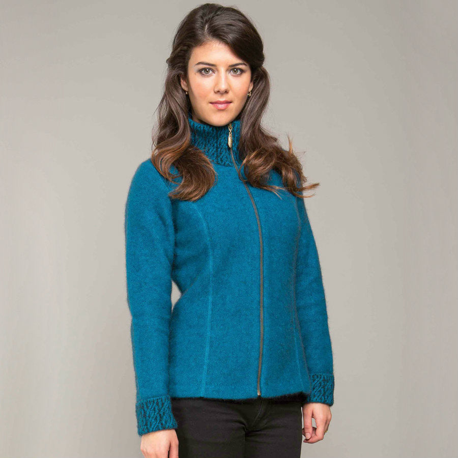 Possum Two Tone Jacket (KO476)- Pacific/Black