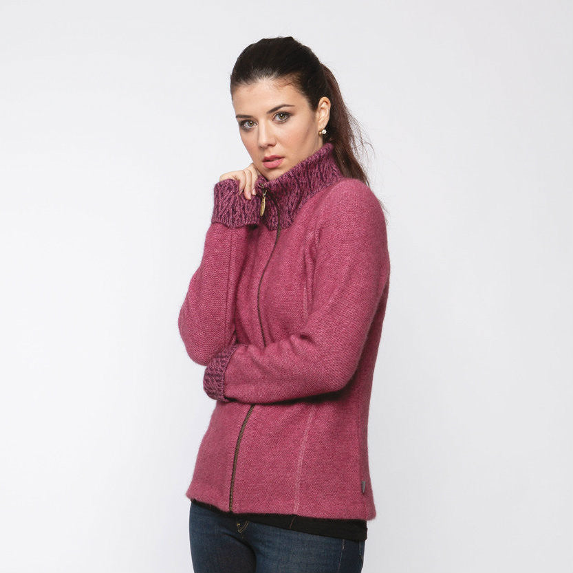 Possum Two Tone Jacket (KO476)-Rose/Grape