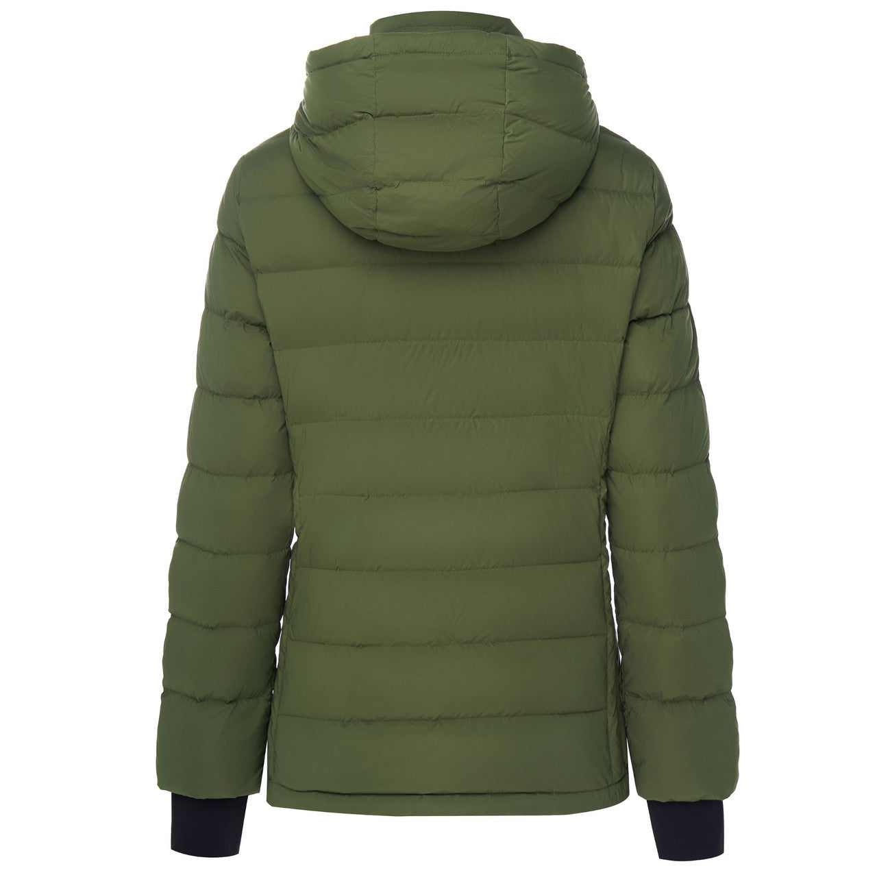 Garment shot of Moke - Lucy Cloud Touch Packable Down Jacket (LUCY) in the colour Olive.