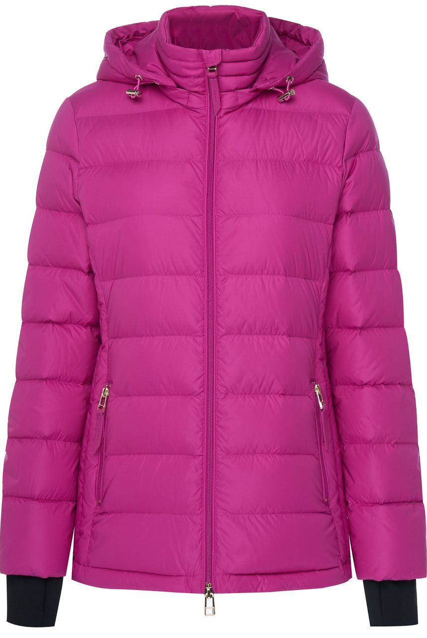Garment shot of Moke - Lucy Cloud Touch Packable Down Jacket (LUCY) in the colour Rose Violet.