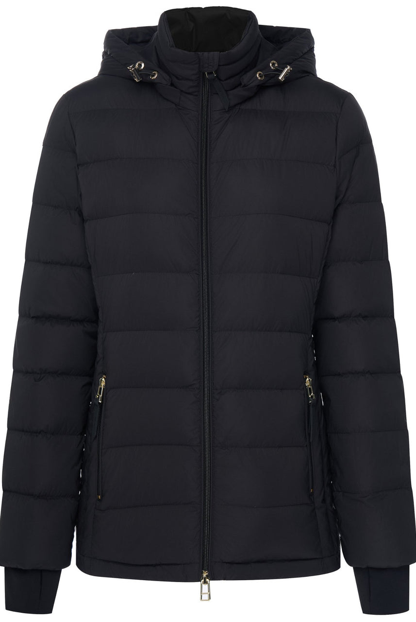 Garment shot of Moke - Lucy Cloud Touch Packable Down Jacket (LUCY) in the colour Black.