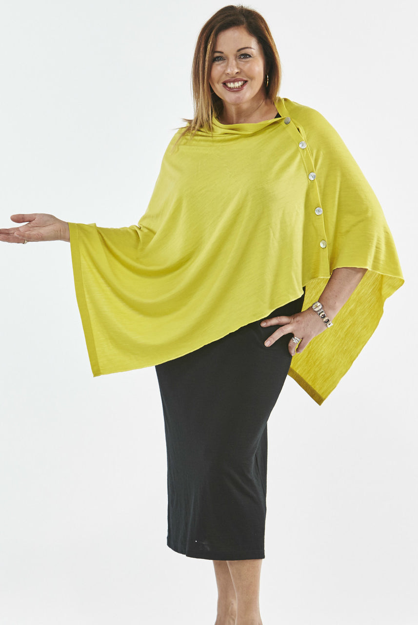 Lemoncello OBR Merino - Plus Size 6 Button Wrap (3058)