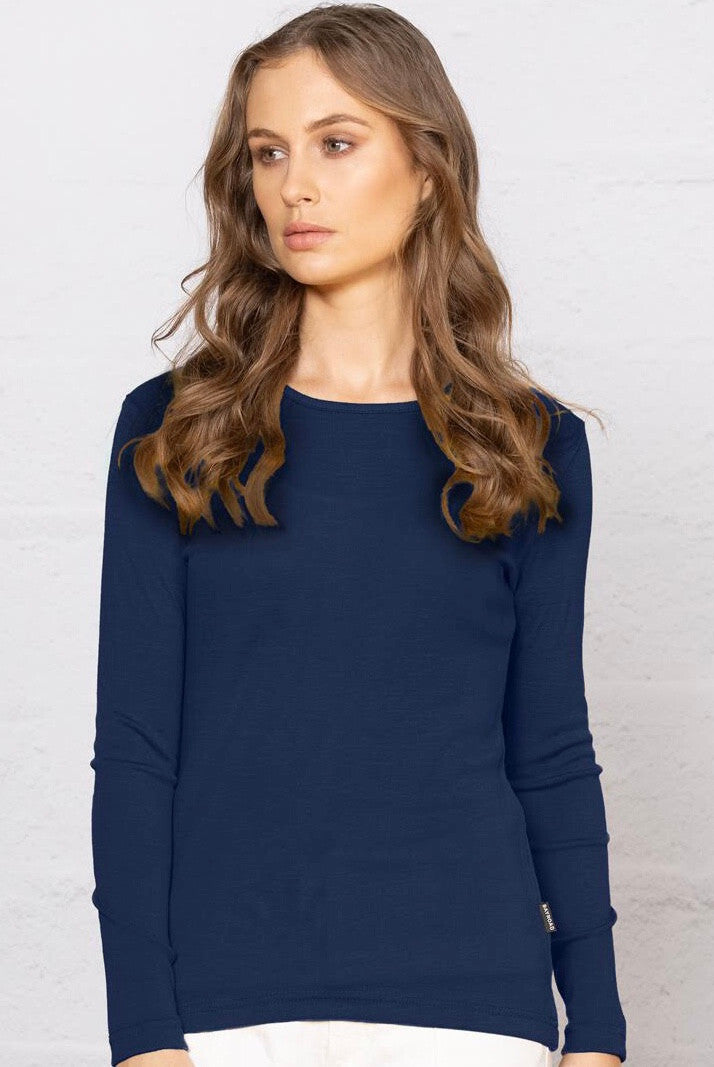 Women wearing Navy coloured top