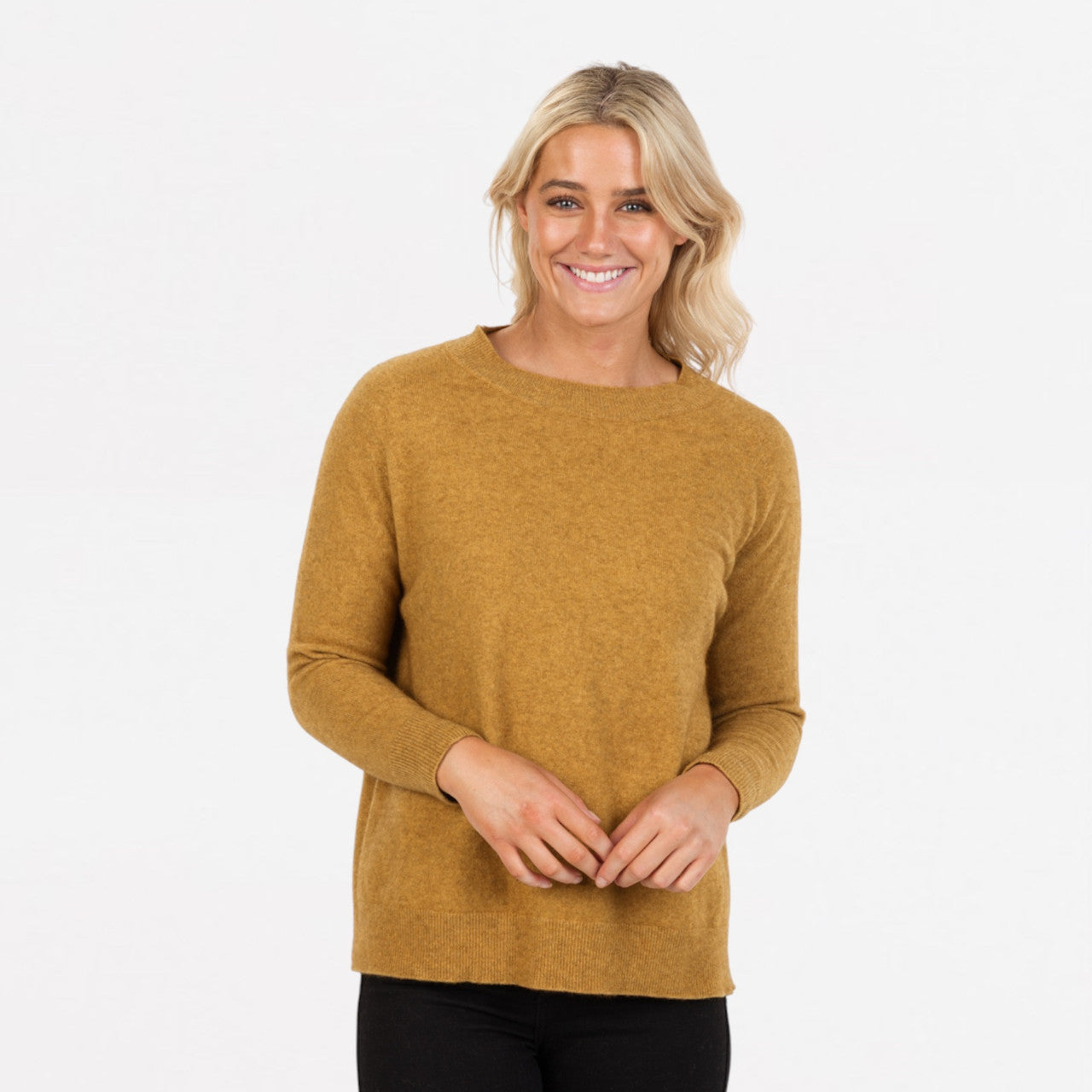 Native World - Merino & Possum Lounge Sweater (NB816) Marigold