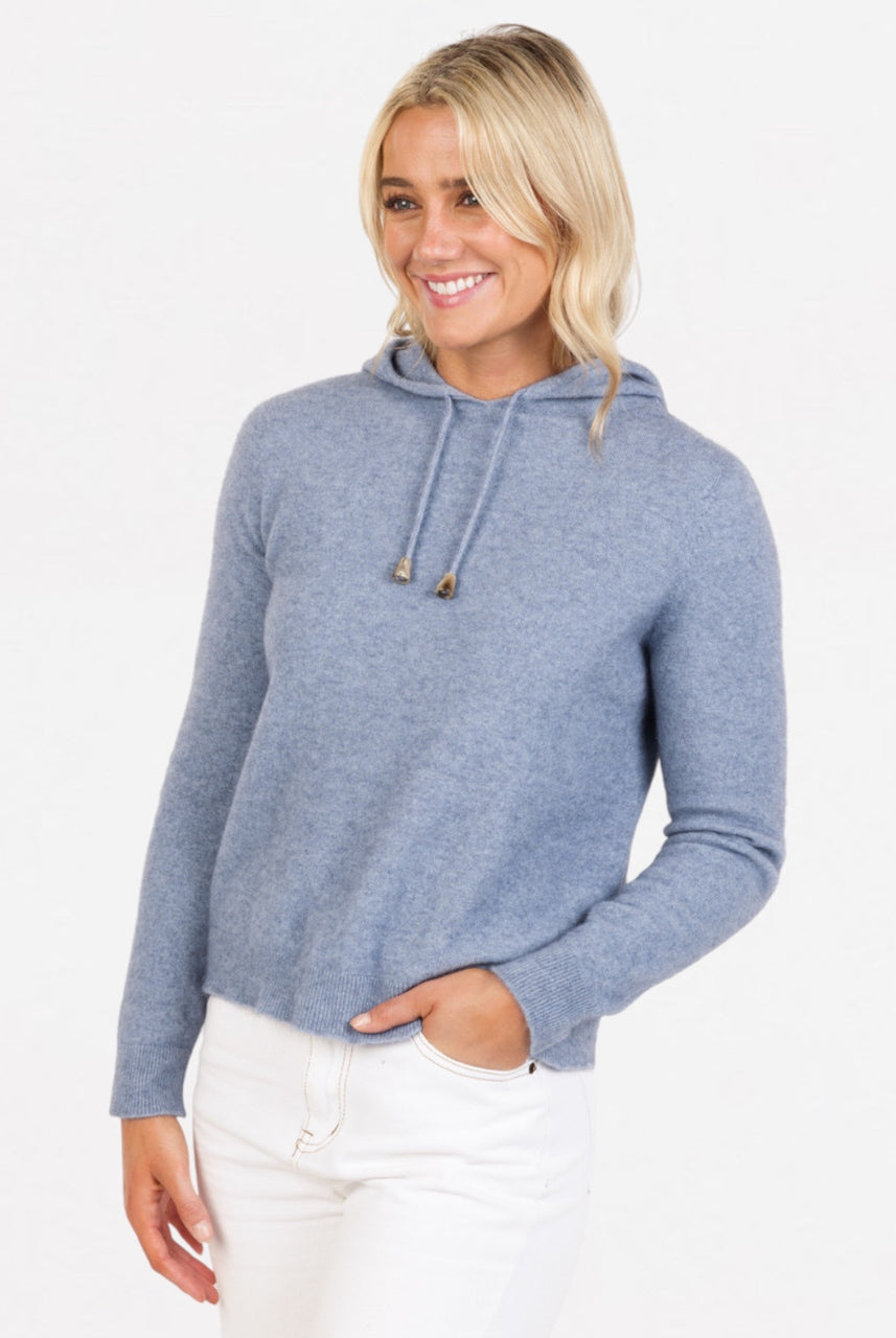 Native World - Merino & Possum Cropped Hoodie (NB888) Crystal