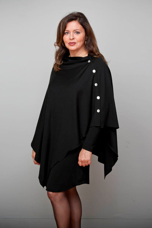 Black OBR Merino - 5 Button Wrap (2033)
