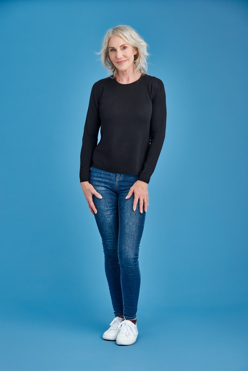 Royal Merino - 100% Merino Classic Crew (RM2050CR) Black