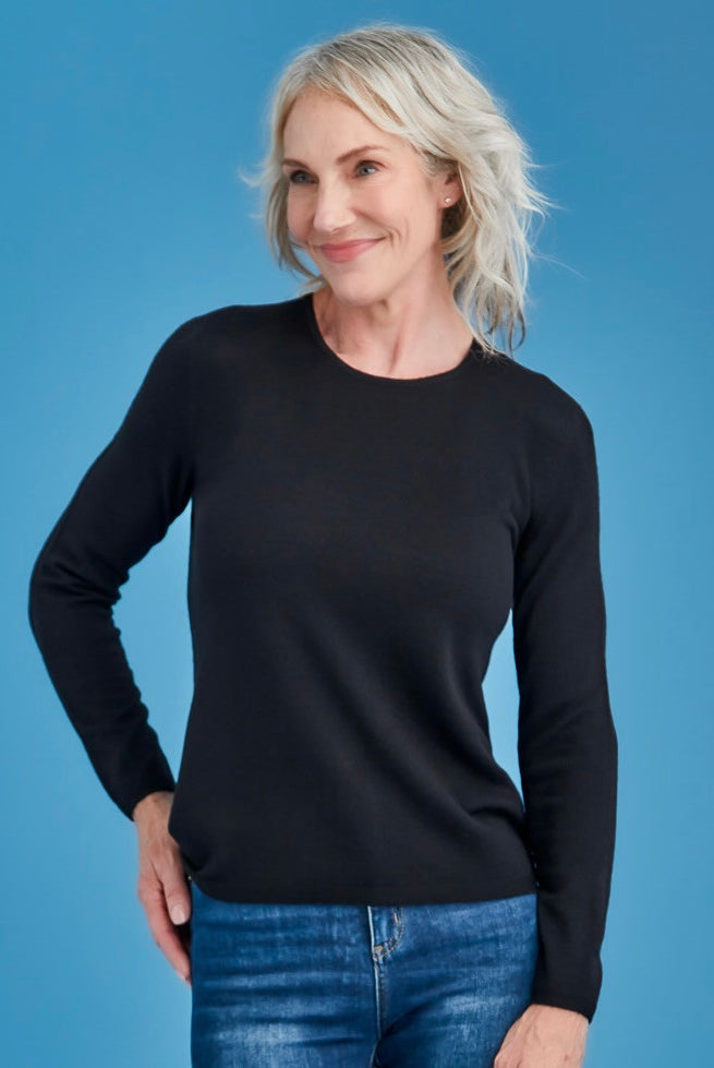 Royal Merino - 100% Merino Classic Crew (RM2050CR) Black