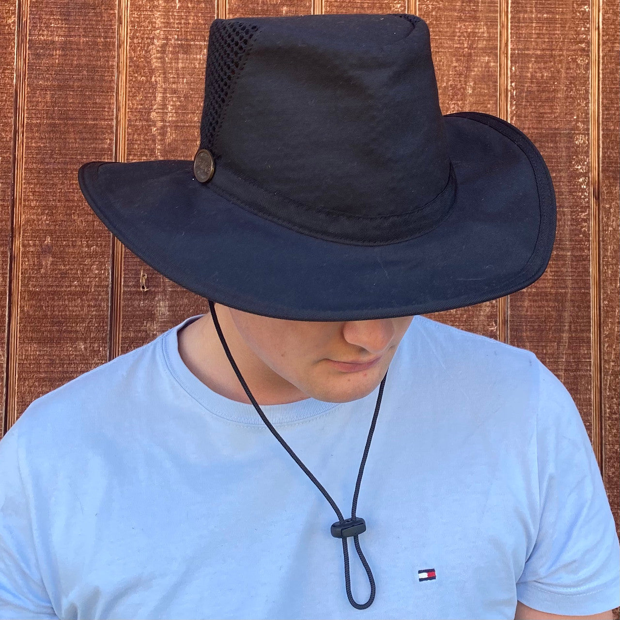 Selke - Black Oilskin Visor Airhead (Mesh)Black