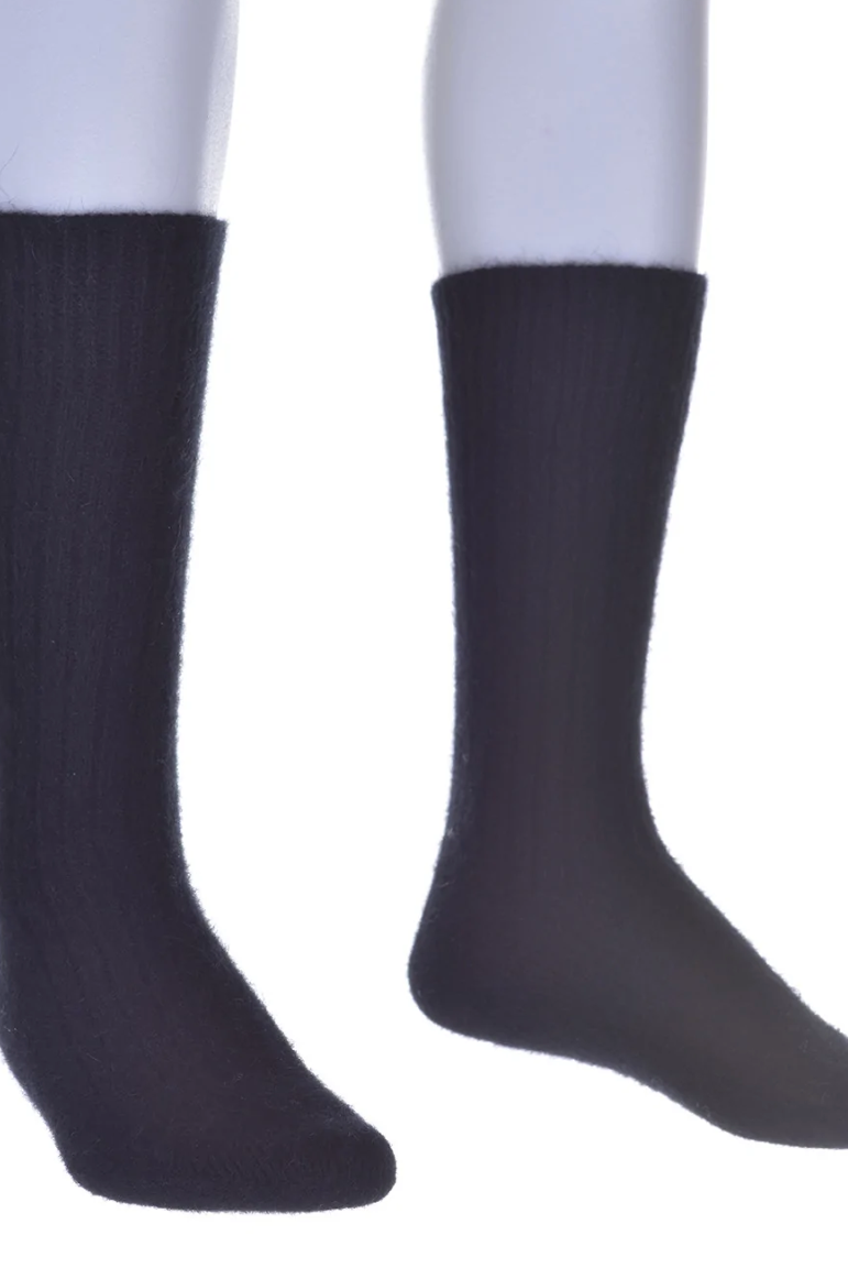 McDonald - Possum & Merino Ribbed Sock (634/)Black