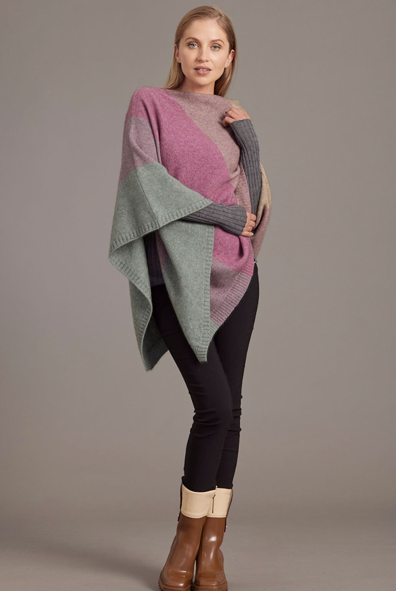 McDonald - Merino & Possum Ombre Poncho (5010)