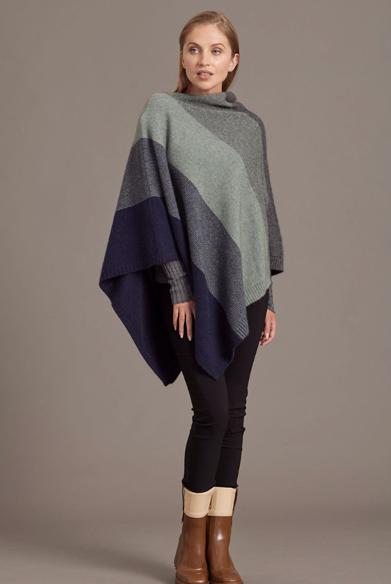 McDonald - Merino & Possum Ombre Poncho (5010)