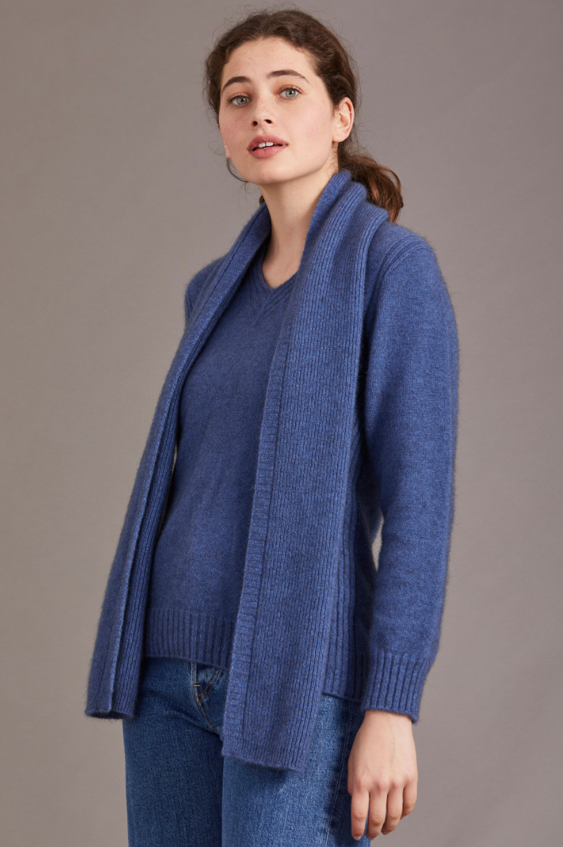 McDonald - Possum & Merino Fine Ribbed Scarf (671)