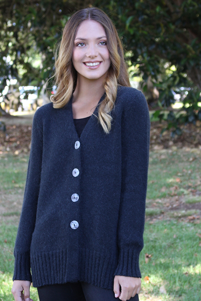 Lothlorian - Alpaca Plain Cardigan (ALP073)Slate