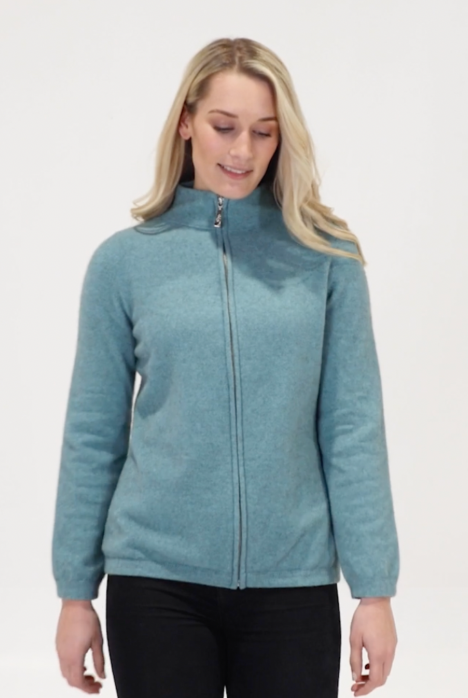 Native World - Merino & Possum Full Zip Jacket (NB485)Topaz