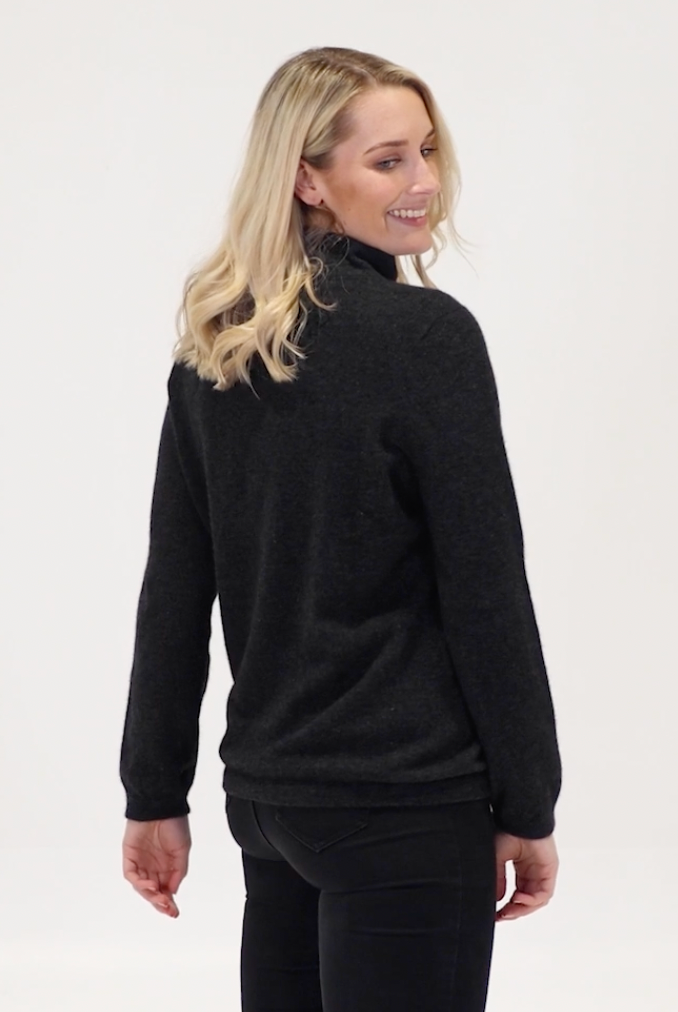 Native World - Merino & Possum Full Zip Jacket (NB485)Black