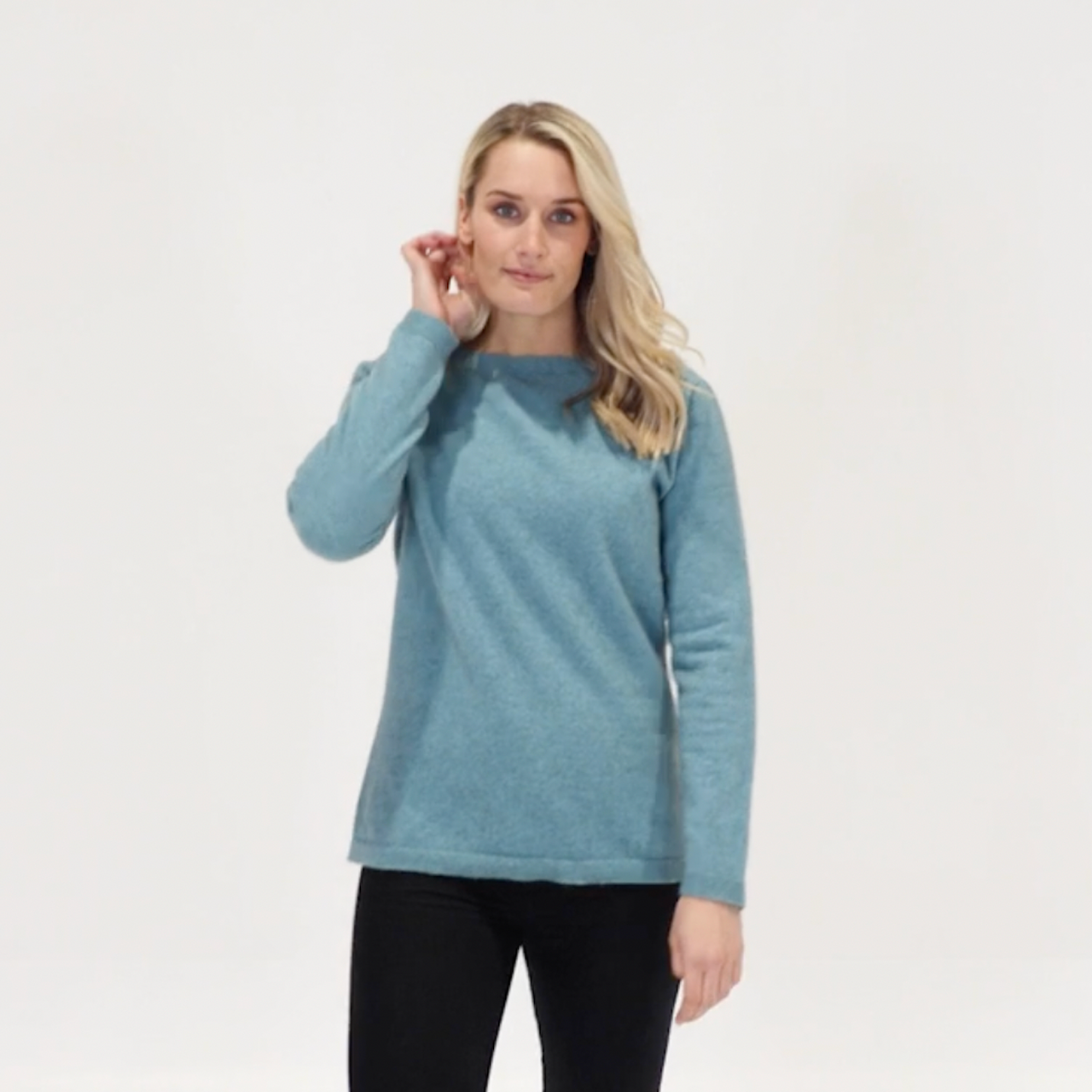 Native World - Merino & Possum Crew Plain Sweater (NB682)Topaz