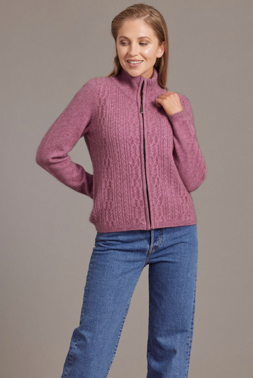 McDonald - Cable Zip Jacket (5039)Heather
