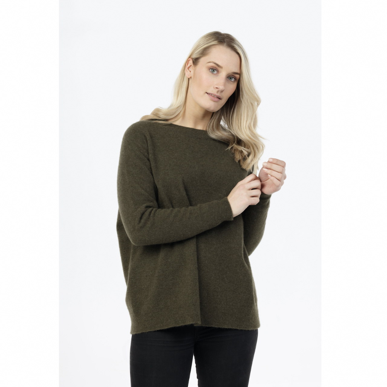 Native World - Merino & Possum Lounge Sweater (NB816)Fern