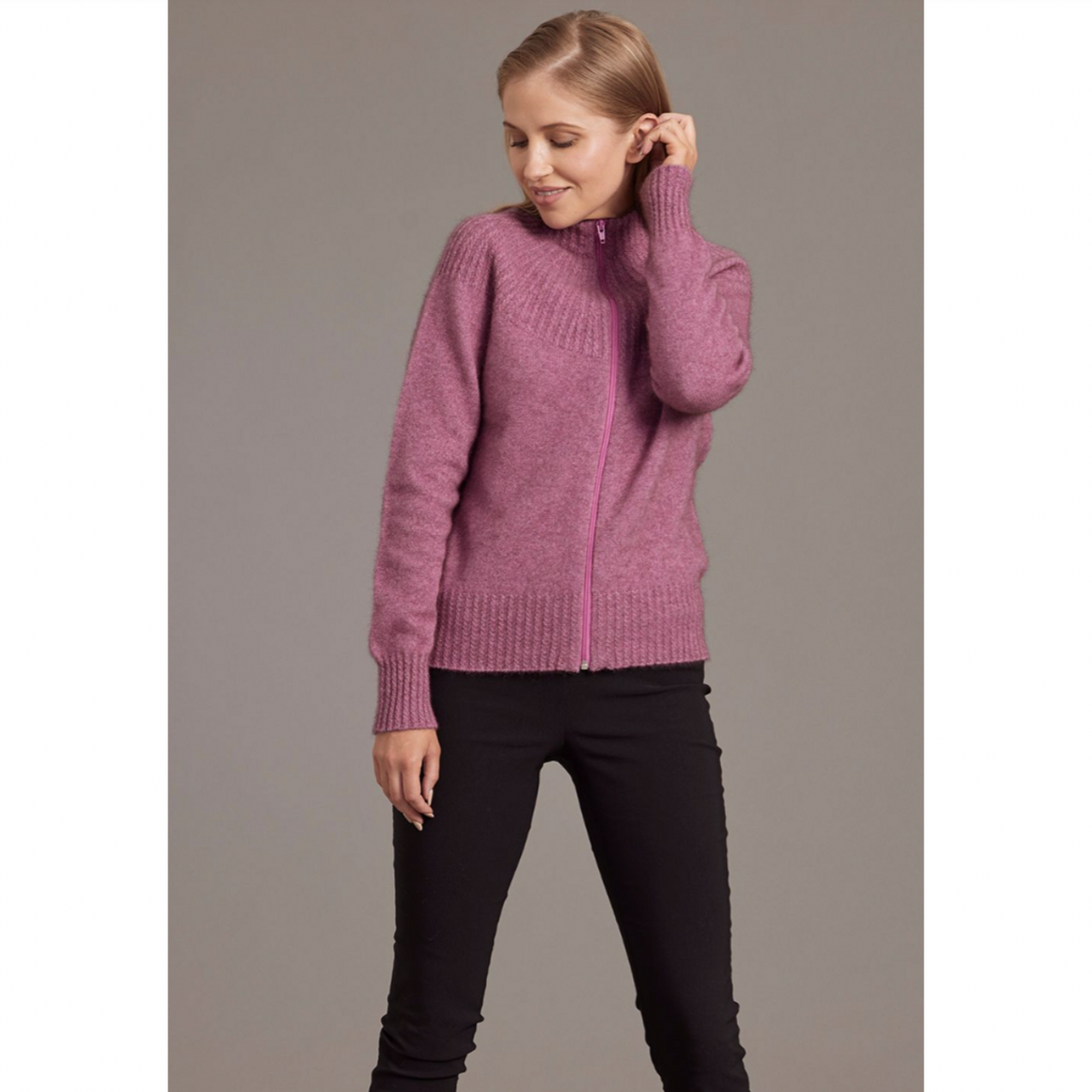 McDonald - Yolk Neck Cable Jacket (5018)Heather