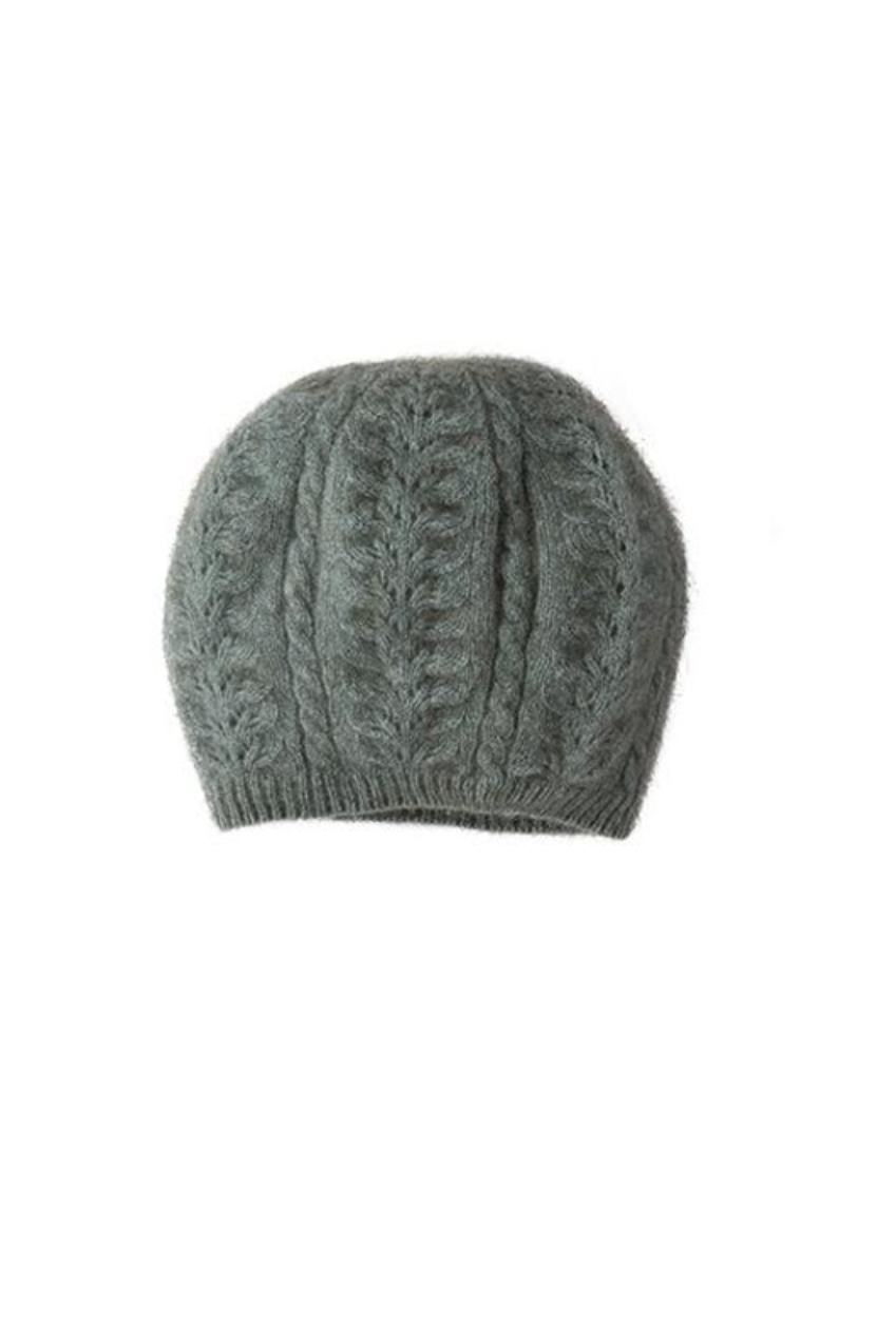 McDonald - Merino & Possum Cable Beret (6020)Mint