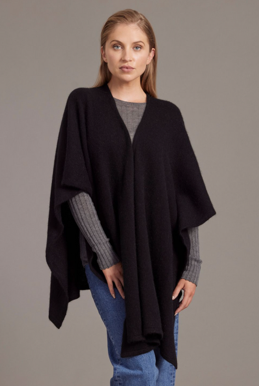 McDonald - Possum & Merino Split Front Cape (616)