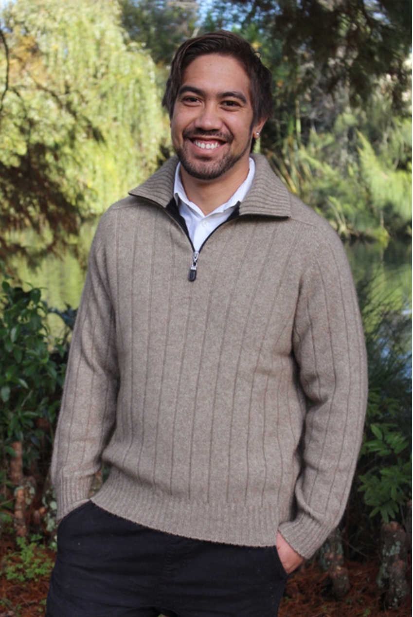 Lothlorian - Zip Collared Sweater (9808)Natural