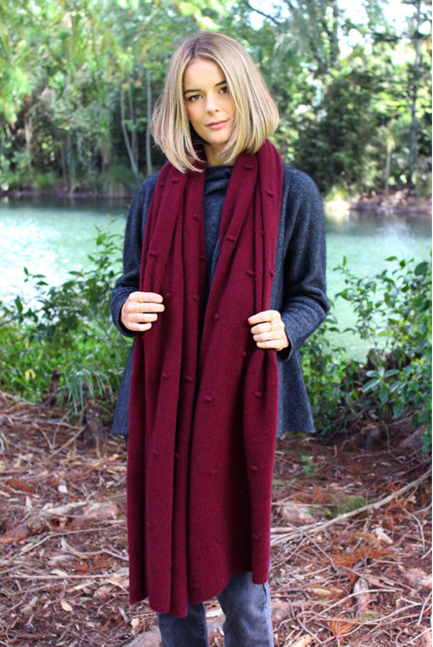 Lothlorian - Merino & Possum Bobble Wrap (9724)Pinot