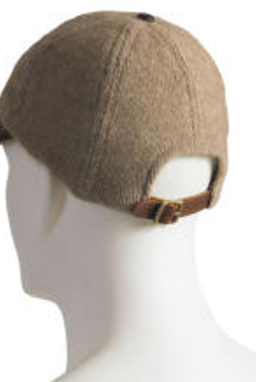 McDonald - Possum & Merino Cap with Leather Peak (607)
