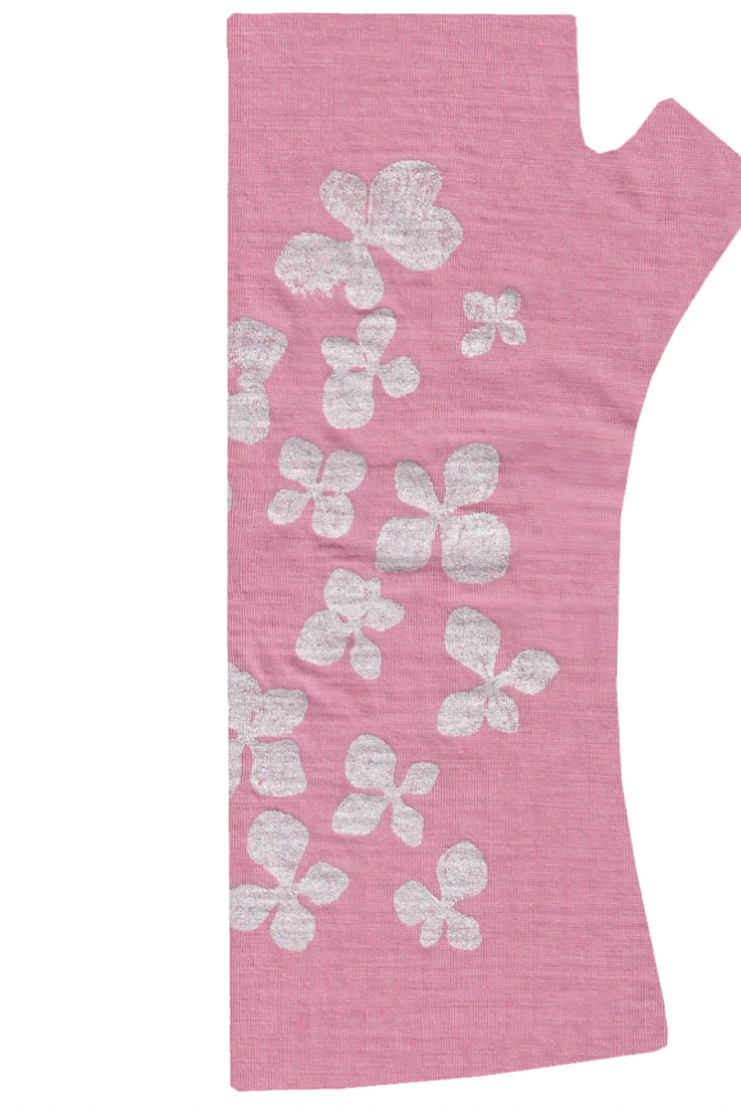 Kate Watts - Printed Merino Glovelets (Hydrangea Print)