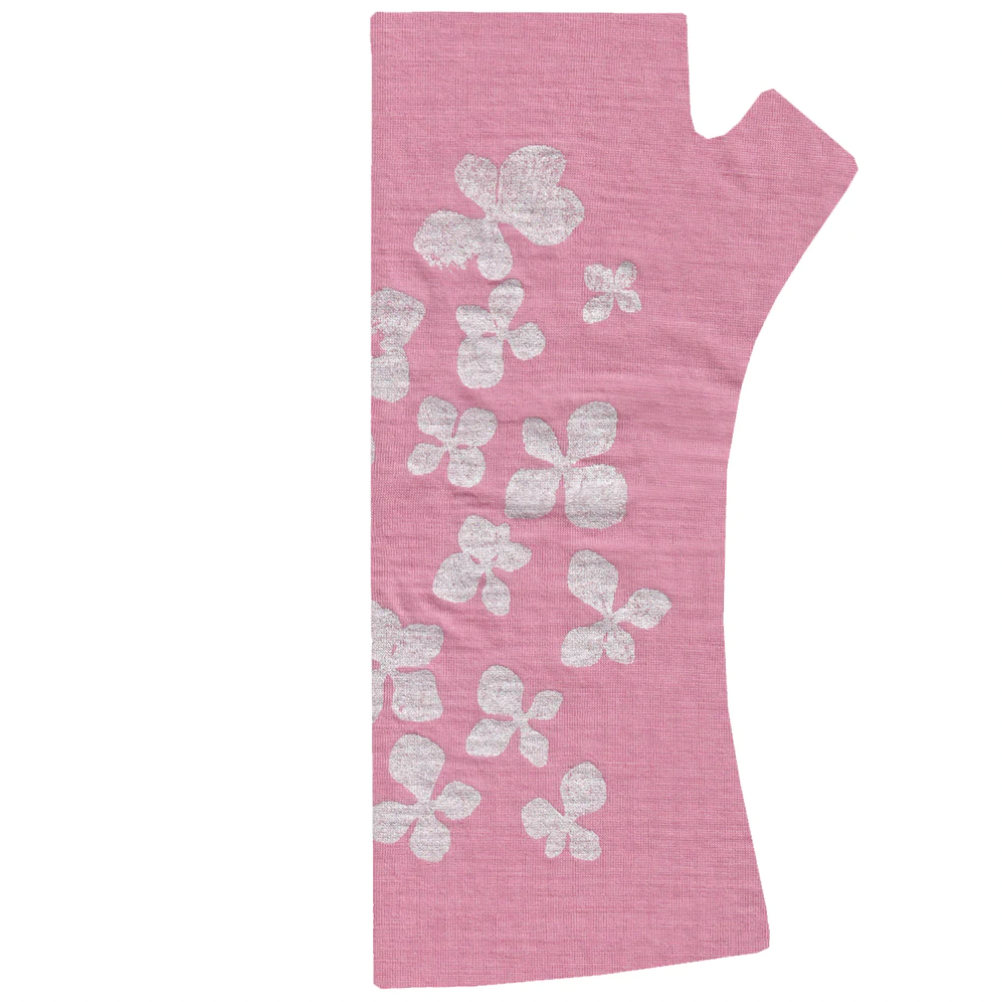 Kate Watts - Printed Merino Glovelets (Hydrangea Print)