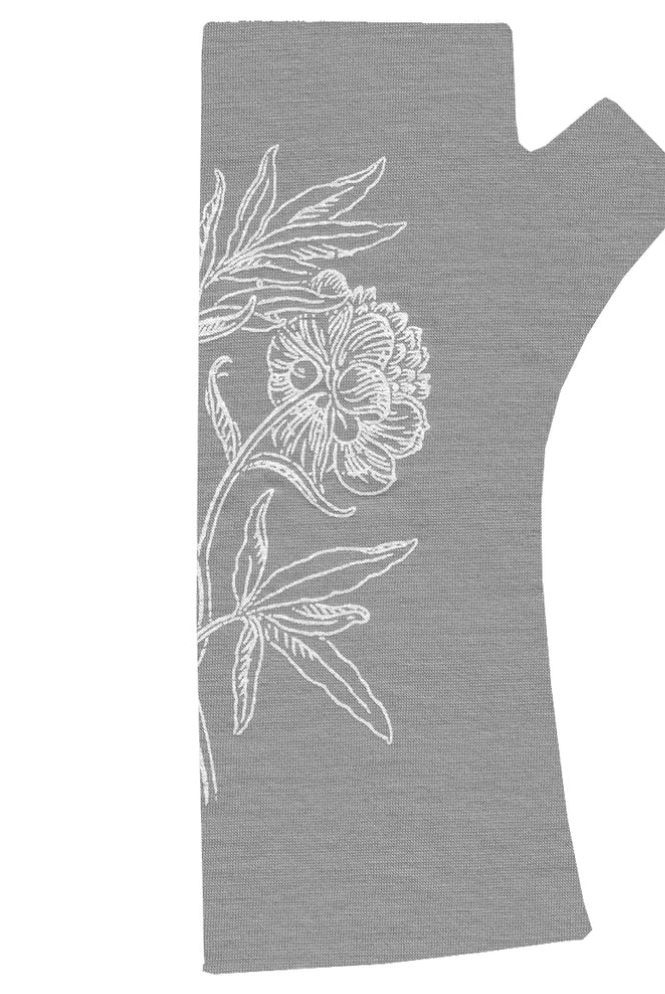 Kate Watts - Printed Merino Glovelets (Peony Print)