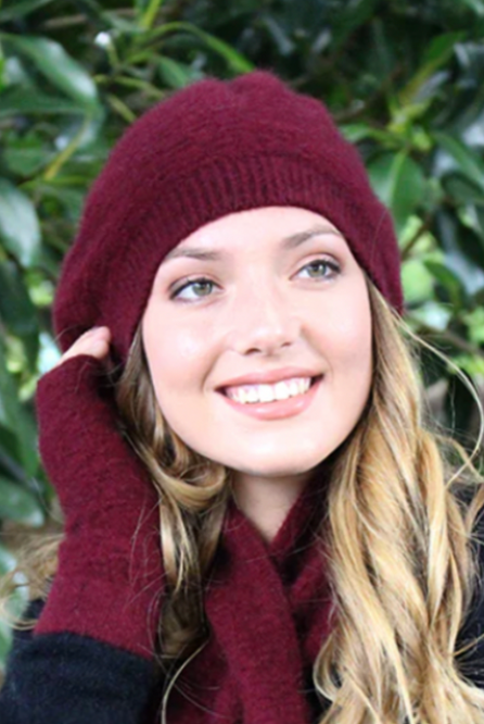 Lothlorian - Merino & Possum Dash Beret (9715)-Pinot