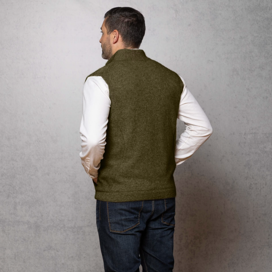 Avoka - Noble Wilde - Merino & Possum Men's Gilet Zip Vest (NW1066)
