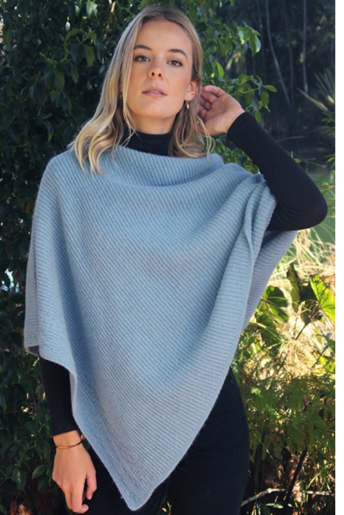 Mist - Lothlorian - Alpaca Rib Poncho (ALP051)