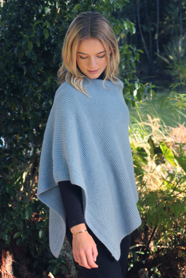 Mist - Lothlorian - Alpaca Rib Poncho (ALP051)