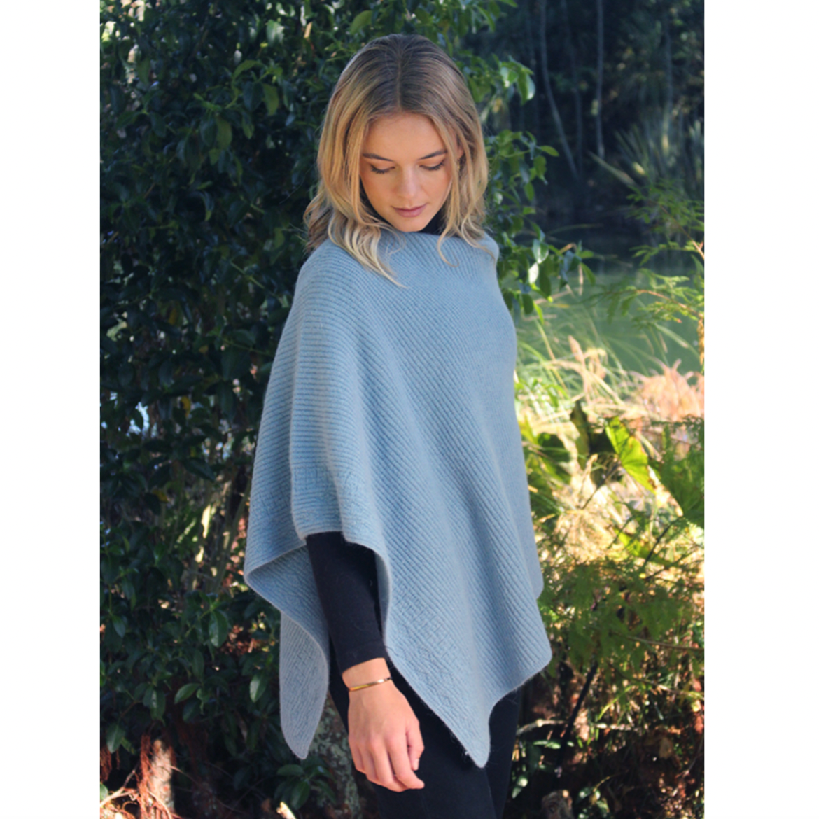 Mist - Lothlorian - Alpaca Rib Poncho (ALP051)