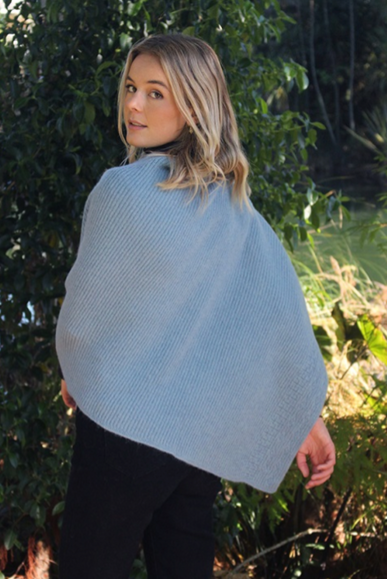 Mist - Lothlorian - Alpaca Rib Poncho (ALP051)