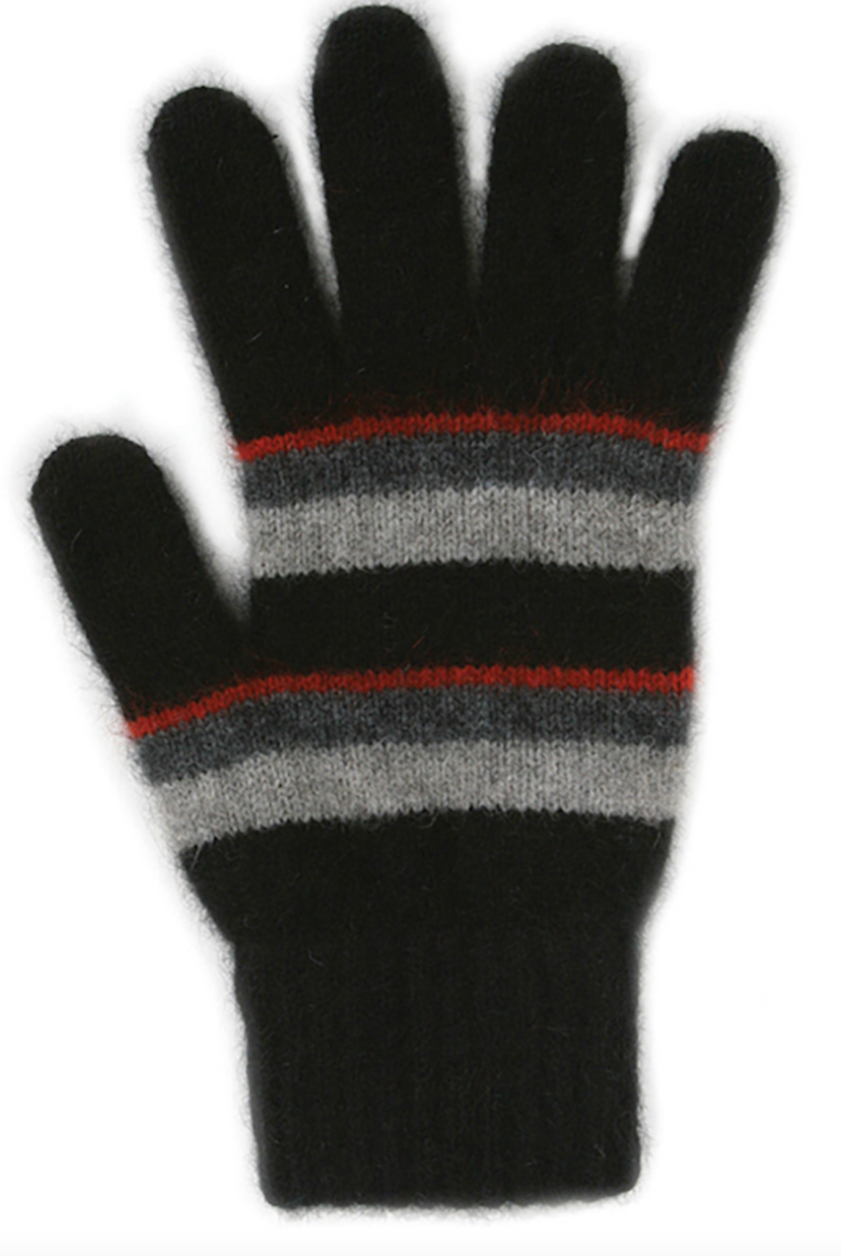 Pumpkin - Lothlorian Merino - Possum Accent Stripe Glove (9894)
