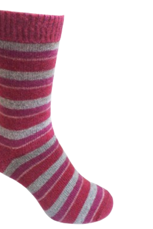 Lothlorian Merino - Possum Accent Stripe Sock (9895)